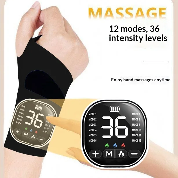 

Массажер с подогревом EMS для запястий - Профессиональная 360-градусная терапия с полным обхватом для ежедневного домашнего использования