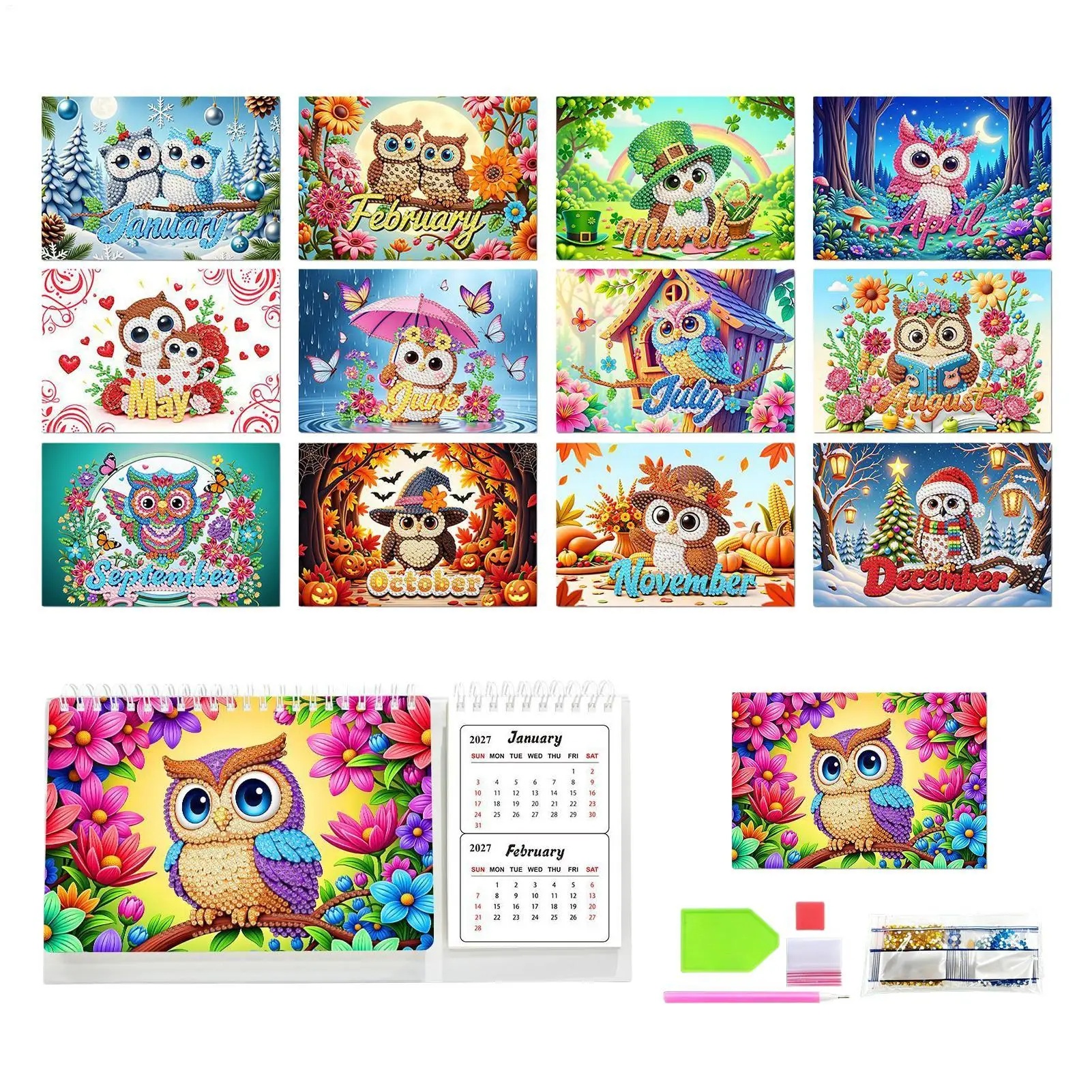 rhinestone-art-calendar-monthly-cartoon-planner-with-pens-gem-art-painting-tabletop-calendar-kit-for-home-room-classroom