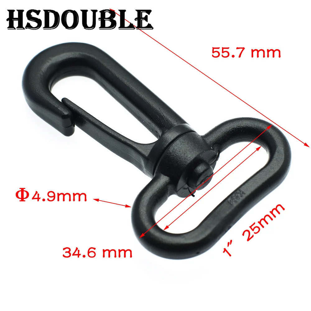 Plastic Snap Hooks Rotary Swivel Backpack Buckles Webbing 20mm 25mm 31mm 38mm