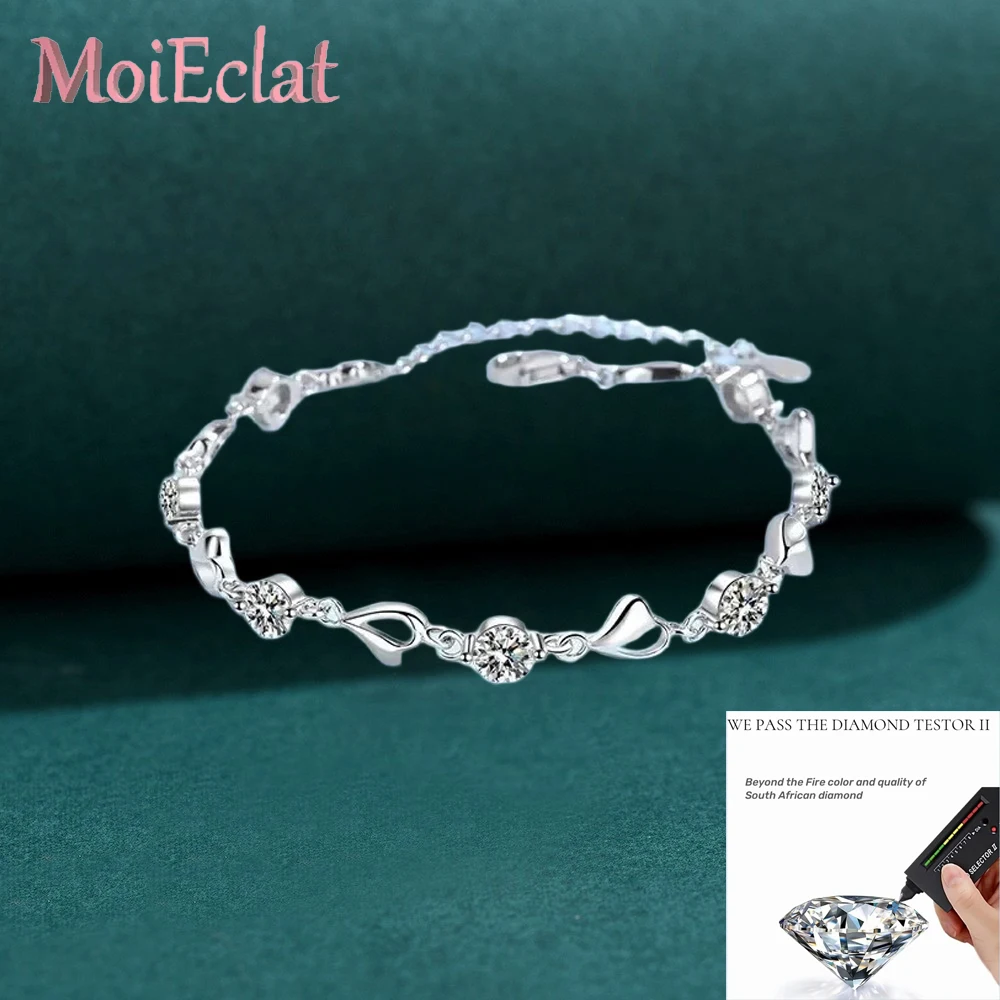 

Moissanite Diamond 3.5CT Women Hand Chain, Platinum Pt950 Bracelets, Certificate, Wedding Valentine's Day Fine Jewelry