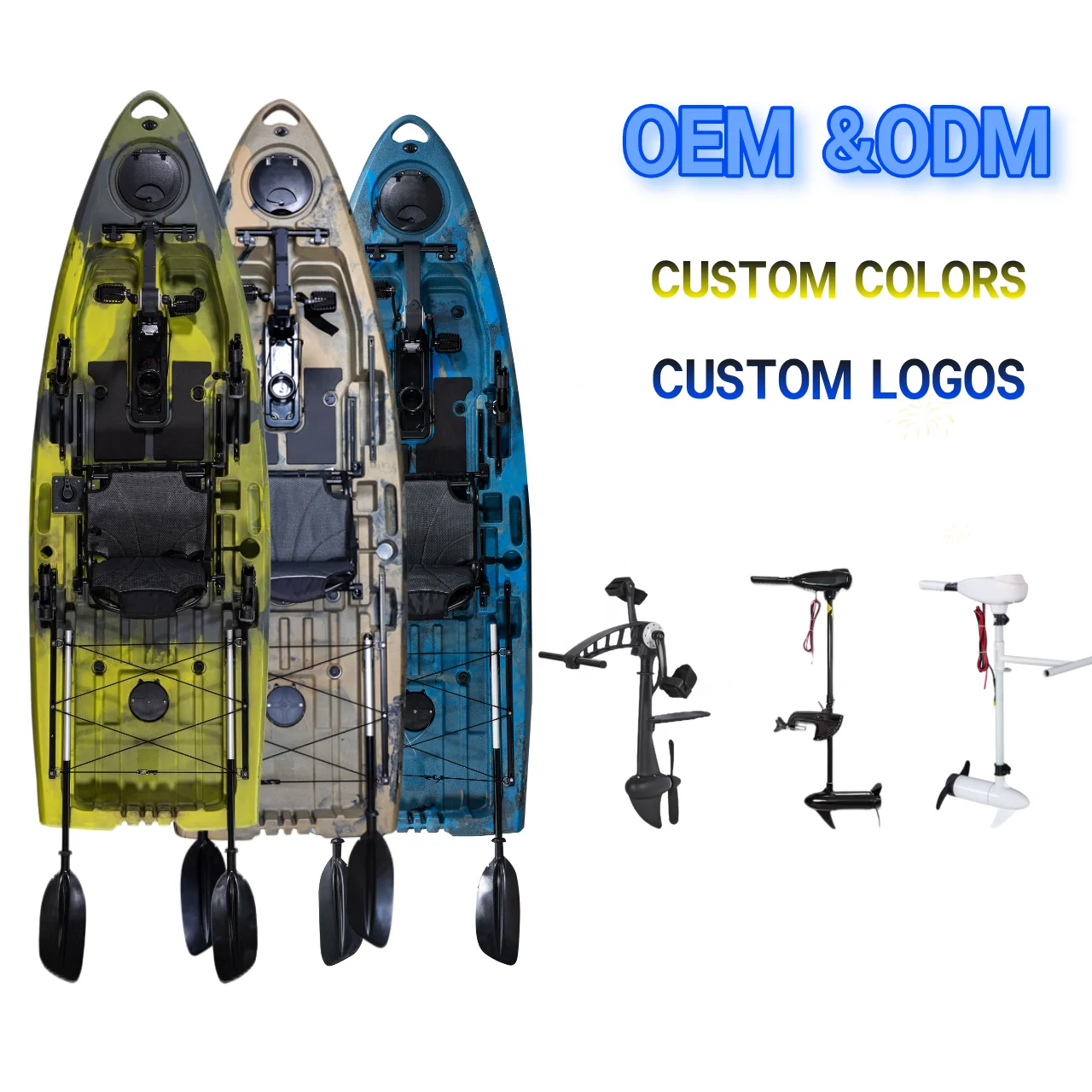 

LSF Popular 2.9 Meter Plastic Kayak Fishing Kayak Boat with Accessories One Person One Seater Pedal Fishing Motorized Kayak