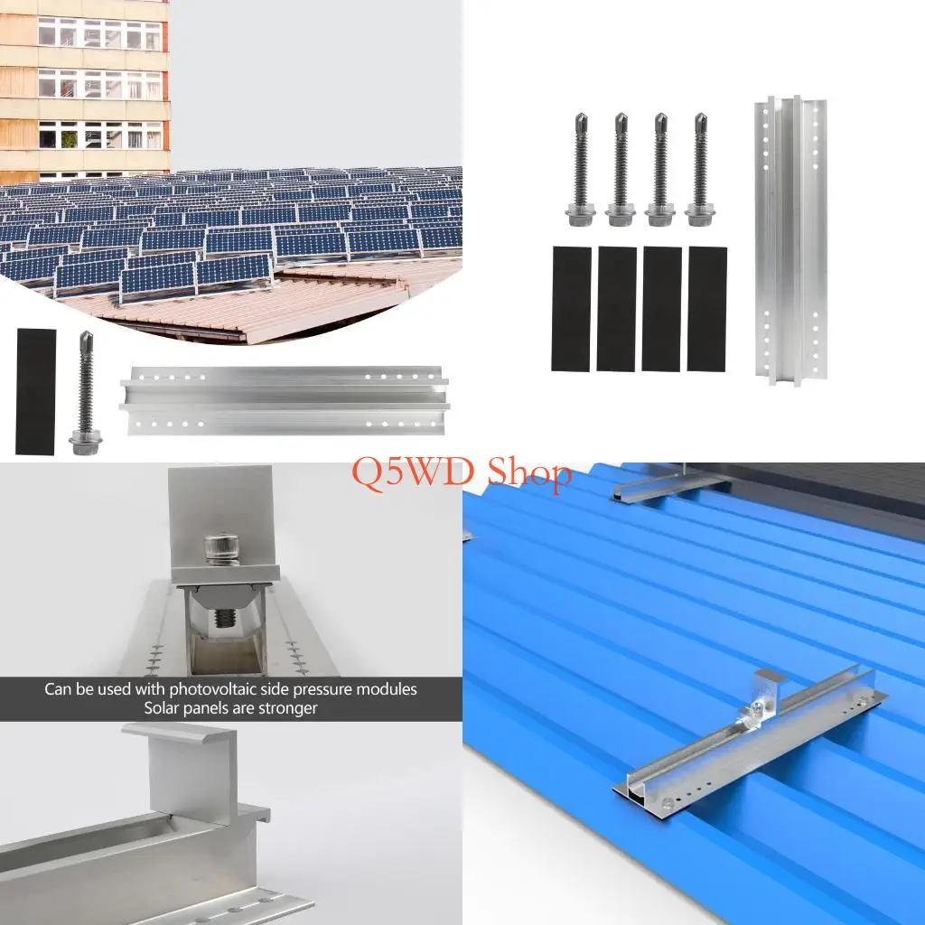 

Q5WD Aluminum Alloy Mini Short Roof Mount Solar Panel Mounting Bracket Photovoltaic Support Solar System Accessories
