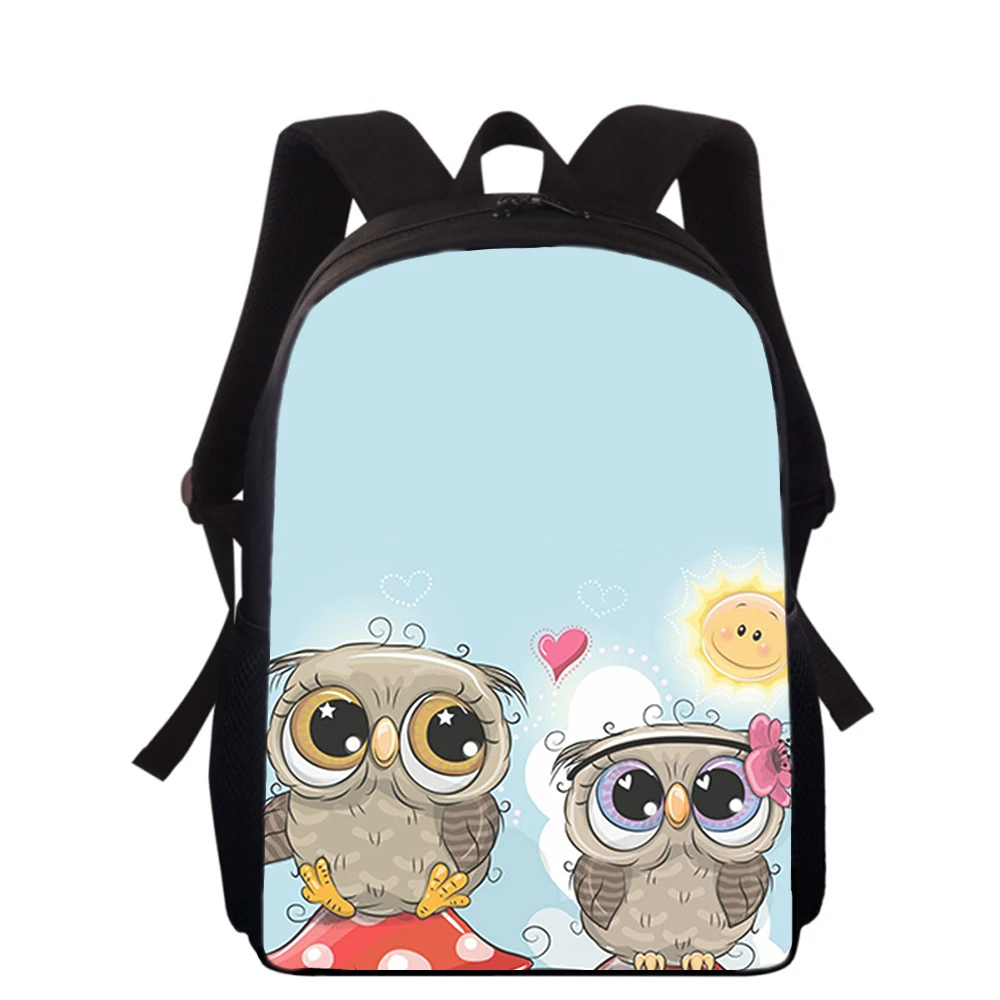 

Cartoon animal owls 16" 3D Print Kids Backpack Primary School Bags for Boys Girls Back Pack Students School Book Bags