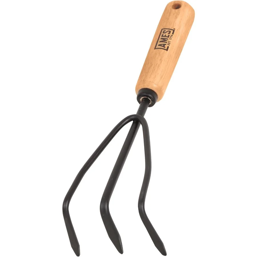 

Tempered Steel Hand Cultivator with Wood Handle 11-Inch Brown Ideal for Garden Soil Tilling Weed Removal and Planting i