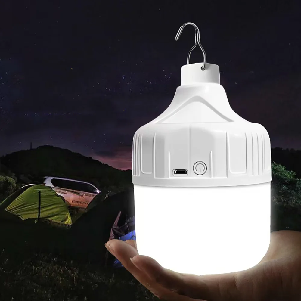 Přenosné USB dobíjecí LED přívěsek lehký vysoký jas vodotěsný outdoorové lampa pro kemping rybaření bezodkladnost noc osvětlení