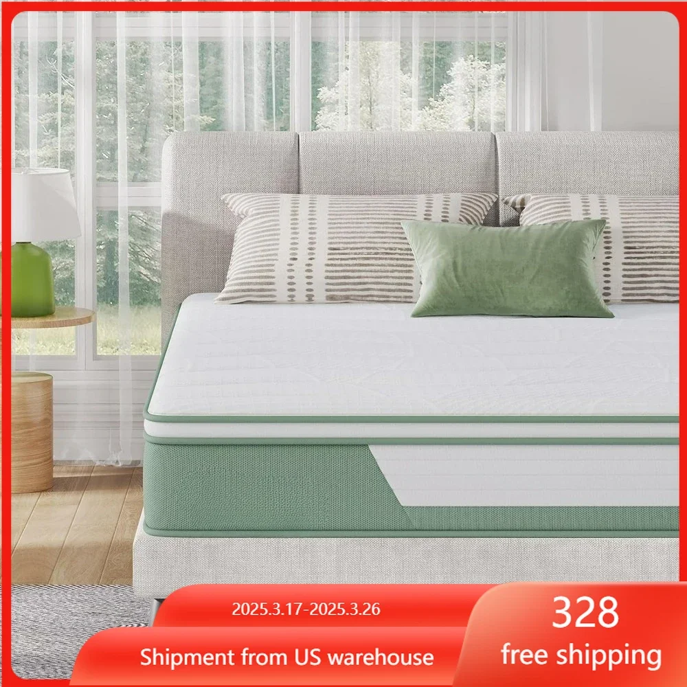 12 inch 5-zone mixed mattress with gel memory foam for decompression and cool nights, solid full mattress