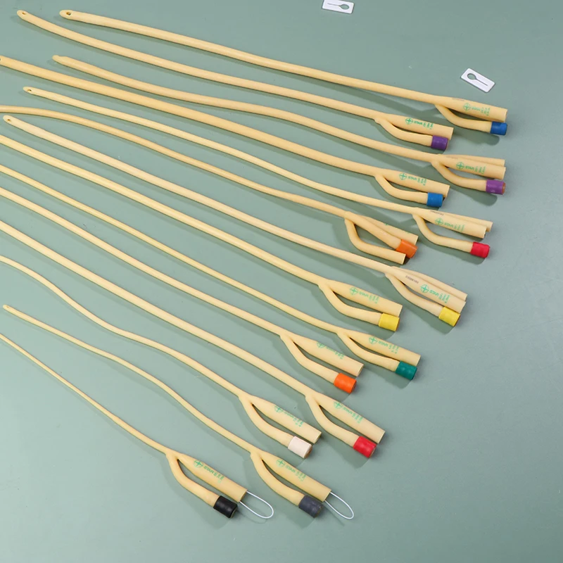 1pcs 2/3 Chamber Latex Catheter Silicone Coated Sterilized Urethral Catheter Male/Women/Children Urinary Catheter