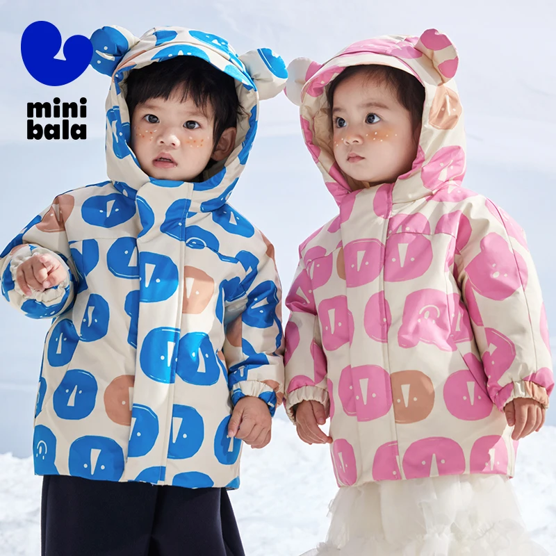 

Мини-балабала детский пуховик с капюшоном, новое зимнее ветрозащитное водонепроницаемое и дышащее пальто для мальчиков и девочек