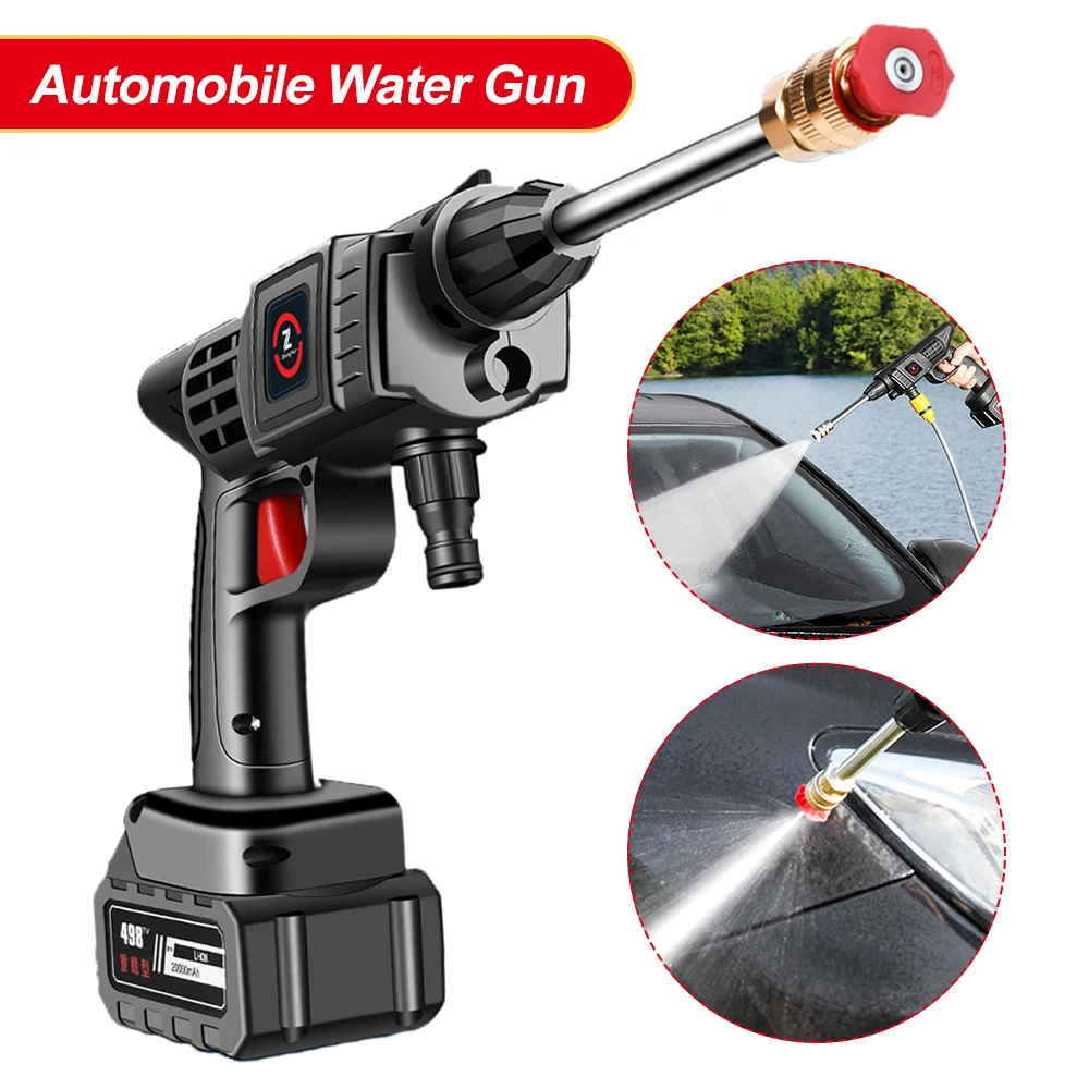 

30Bar Cordless High Pressure Cleaner Washer Spray Water Gun 20000mAh Foam Generator Car Washing Machine Home Car Cleaning Tool