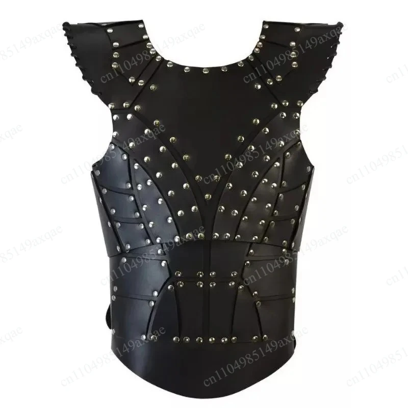 Medieval Knight Leather Cuirass Body Chest Armor Vest Cool Punk Breastplate Warrior Cosplay Stage Performance Costume Accessorie