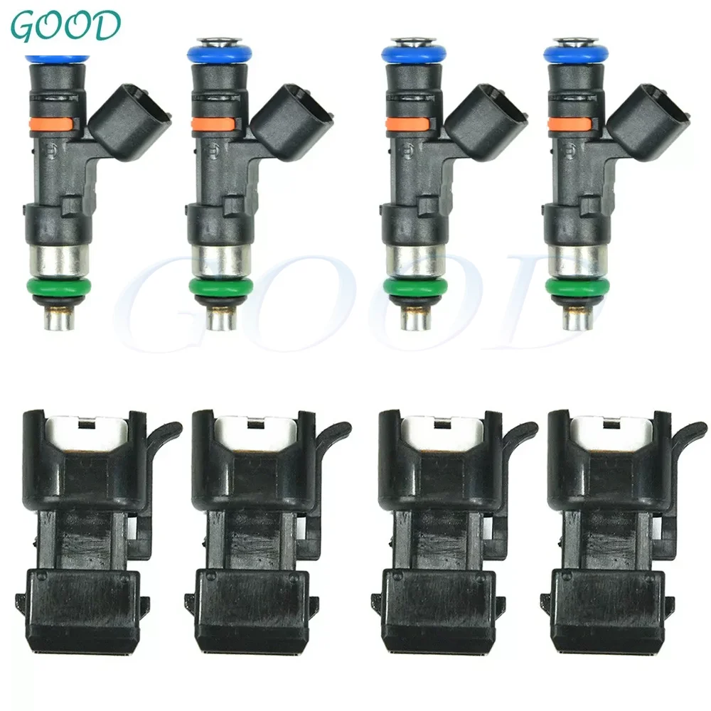 4 Sets Bosc-h NEW Fuel Injectors 52lb 550cc Fits For EV14 Aud-i A4 Gol-f Jett-a Passa-t