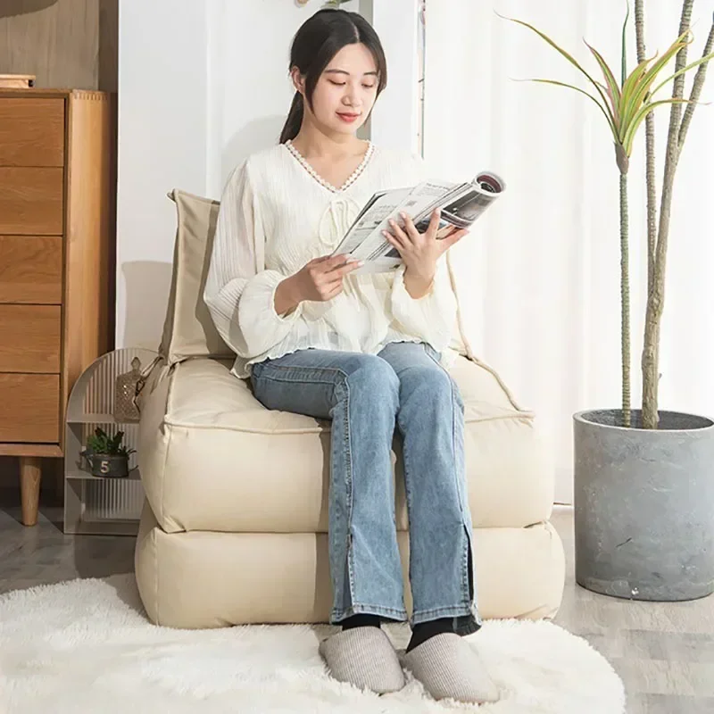 Bean Bag Bed Folding Recliner Beanbag Sofa with Filler Living Room Giant Lazy Couch Tatami Comfortable Leisure Chair Furniture