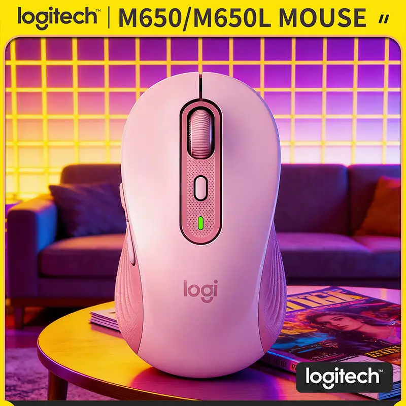 

Беспроводная мышь Logitech M650/M650L — 400-4000 DPI, мягкая зона для большого пальца, совместимость с различными платформами, 20-месячный срок работы от батареи Bluetooth