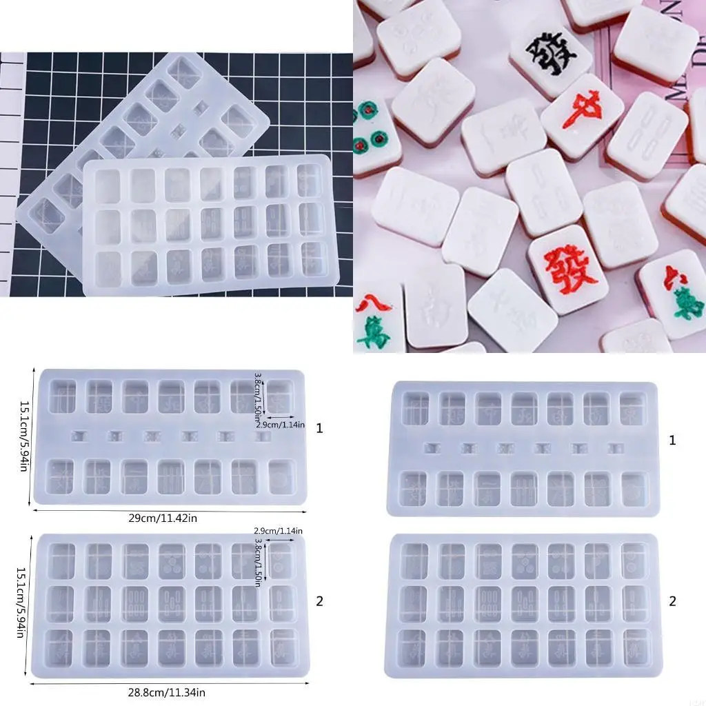 Mahjong and Epoxy Silicone Molds Tool for DIY Craft Project Jewelry Making