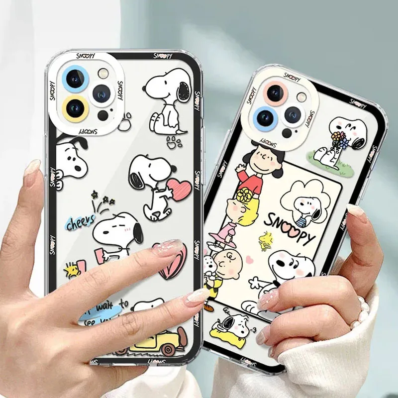 Lovely S-Snoopys Phone Case For Xiaomi 13T 12T 11T 10T 14 13 12 11 Lite 5G NE POCO F6 X6 Pro X3 NFC X5 X4 GT F3 F4 F5 M6 M5S C65