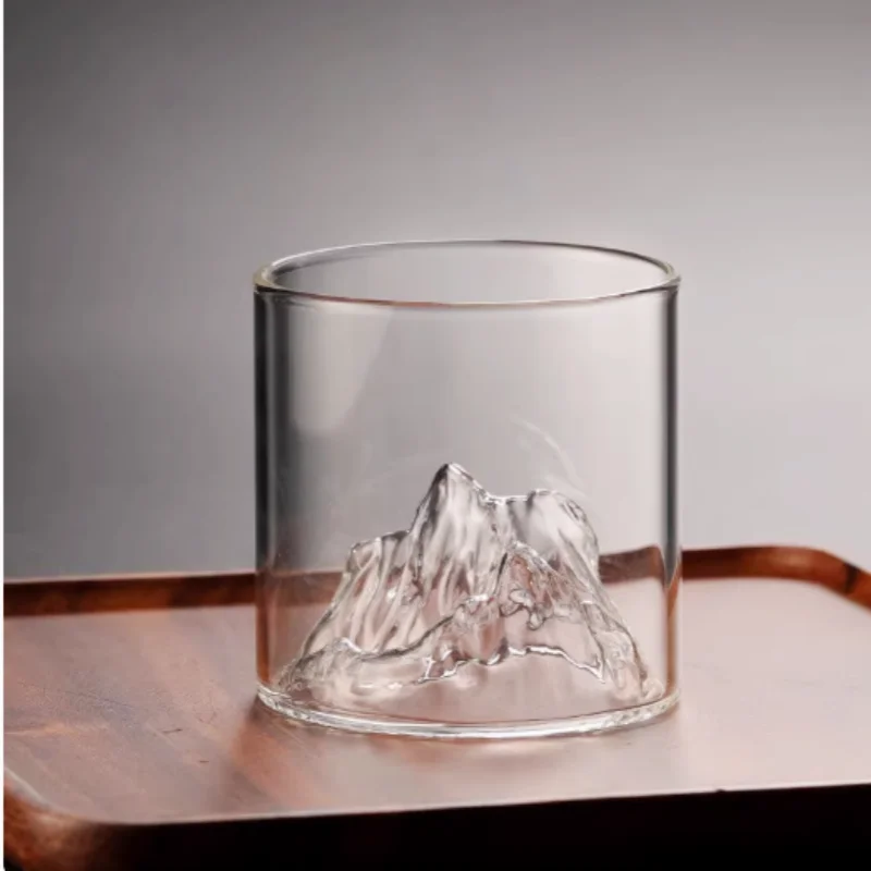 180ml Japanese Style Mountain Viewing Cup Fuji Mountain Cup Snow Mountain Cup Water Cup Household Whiskey Cup Coffee Cup