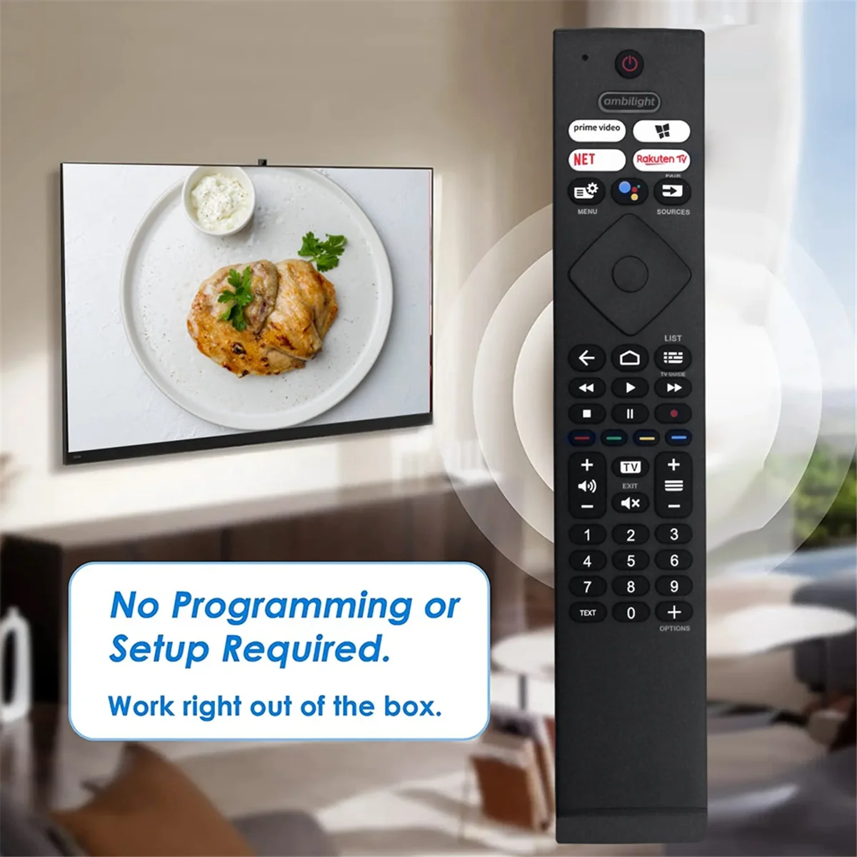 A57G-RC 4284502 /01RP Sostituisci il telecomando per Philips 398GM10BEPHN0041PH RC 4284502 /01RP TV LED 4K