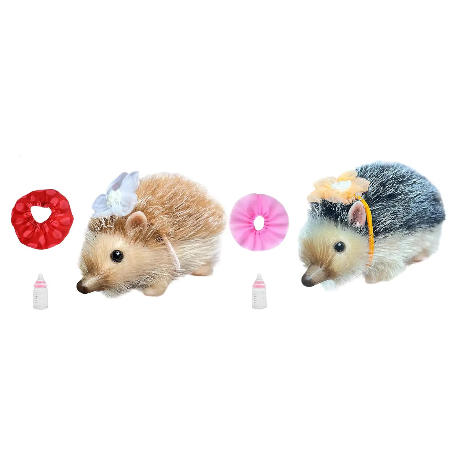 Baby Hedgehog Doll Lifelike Mini Silicone Doll Soft Cute Animal Hedgehog Doll for Holiday Kids Birthday Gift Role Playing Party