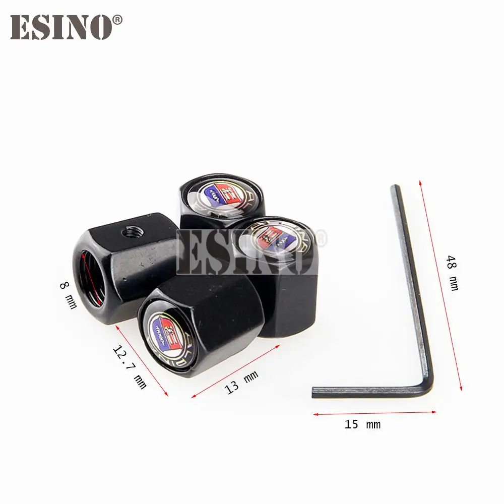 4 x Car Styling Anti-theft Stainless Wheel Tire Valve Stems Caps Car Wheel Tire Stem Air Valve Caps For Alpina B7 B6 D4 D5