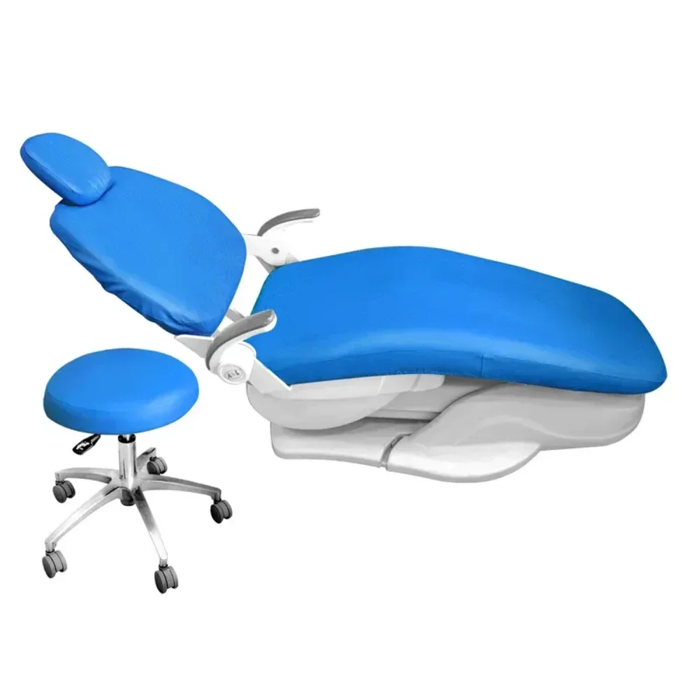 4pcs/set Dental Chair Cover Waterproof Elastic PU Leather Protective Dentist Equipment Dental Chair Cover Unit Dentistry Lab