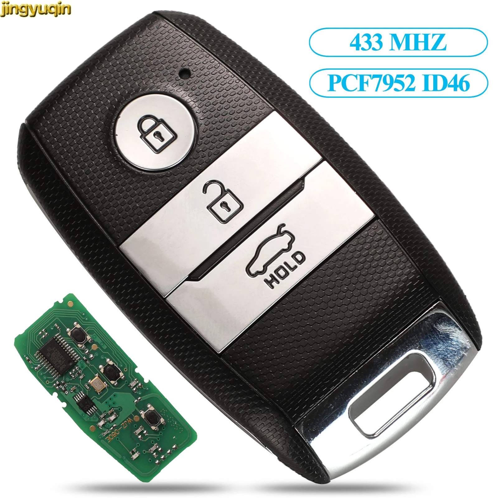 

Jingyuqin Remote Smart Car Key 433MHZ PCF7952 ID46 For KIA K5 KX3 Sportage Sorento P/N 95440-D9510 Fob Keyless-Go Control