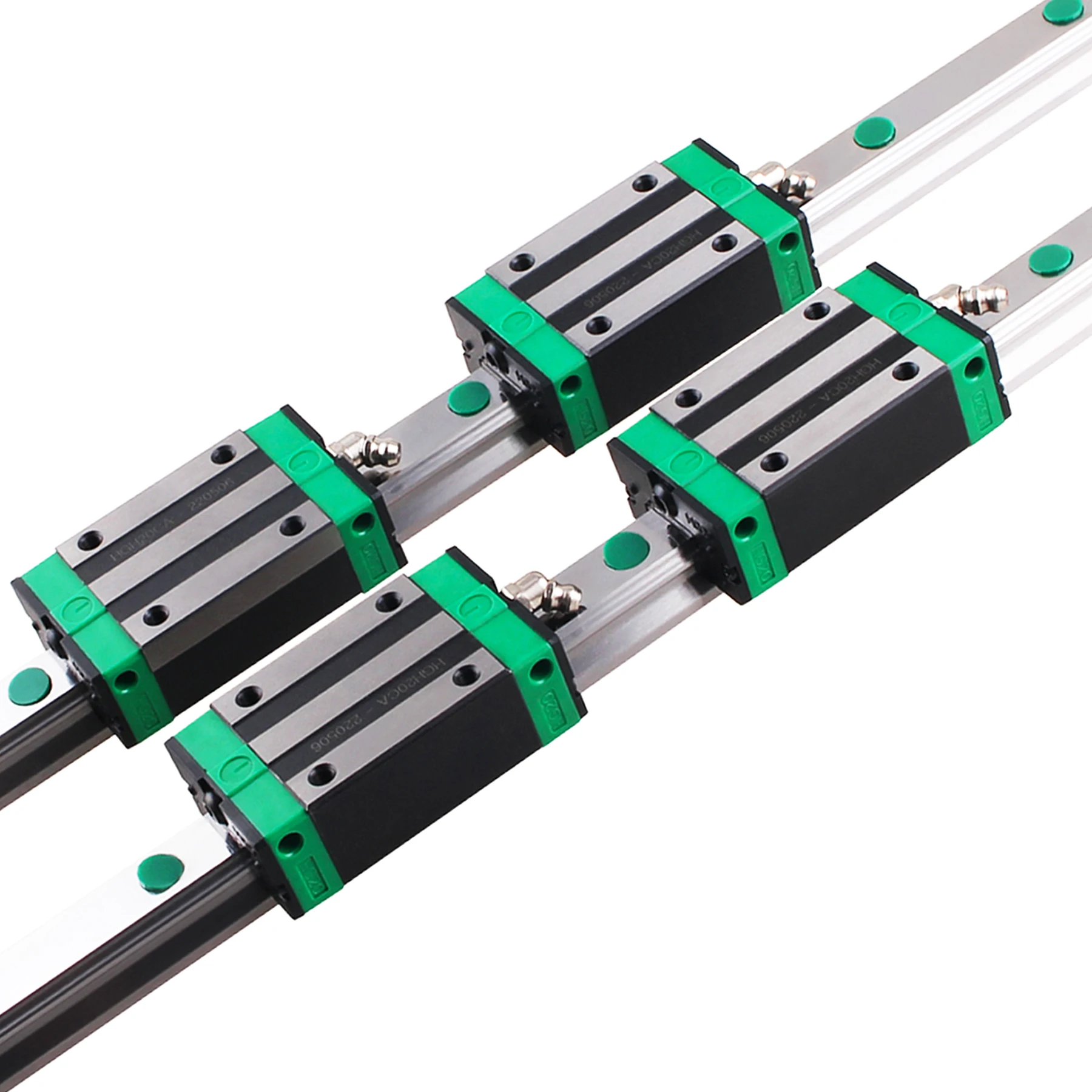 Envío a EE. UU., 2 uds., carril guía lineal cuadrado HGR20 + bloque HGH20CA + tornillo de bola SFU1605 con tuerca + BKBF12 + carcasa de tuerca, actuador lineal CNC