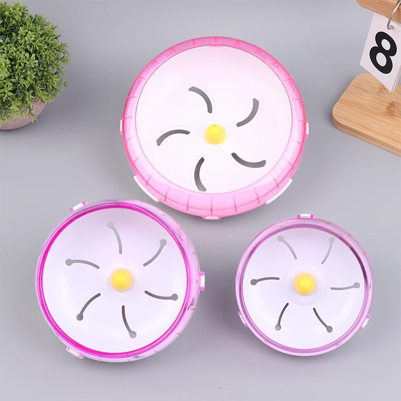 1Pc Hamster Running Disc Toy Silent Small Pet Waterproof Cage Rotating Jogging Wheel For Golden Bear Guinea Pig Pet view 2