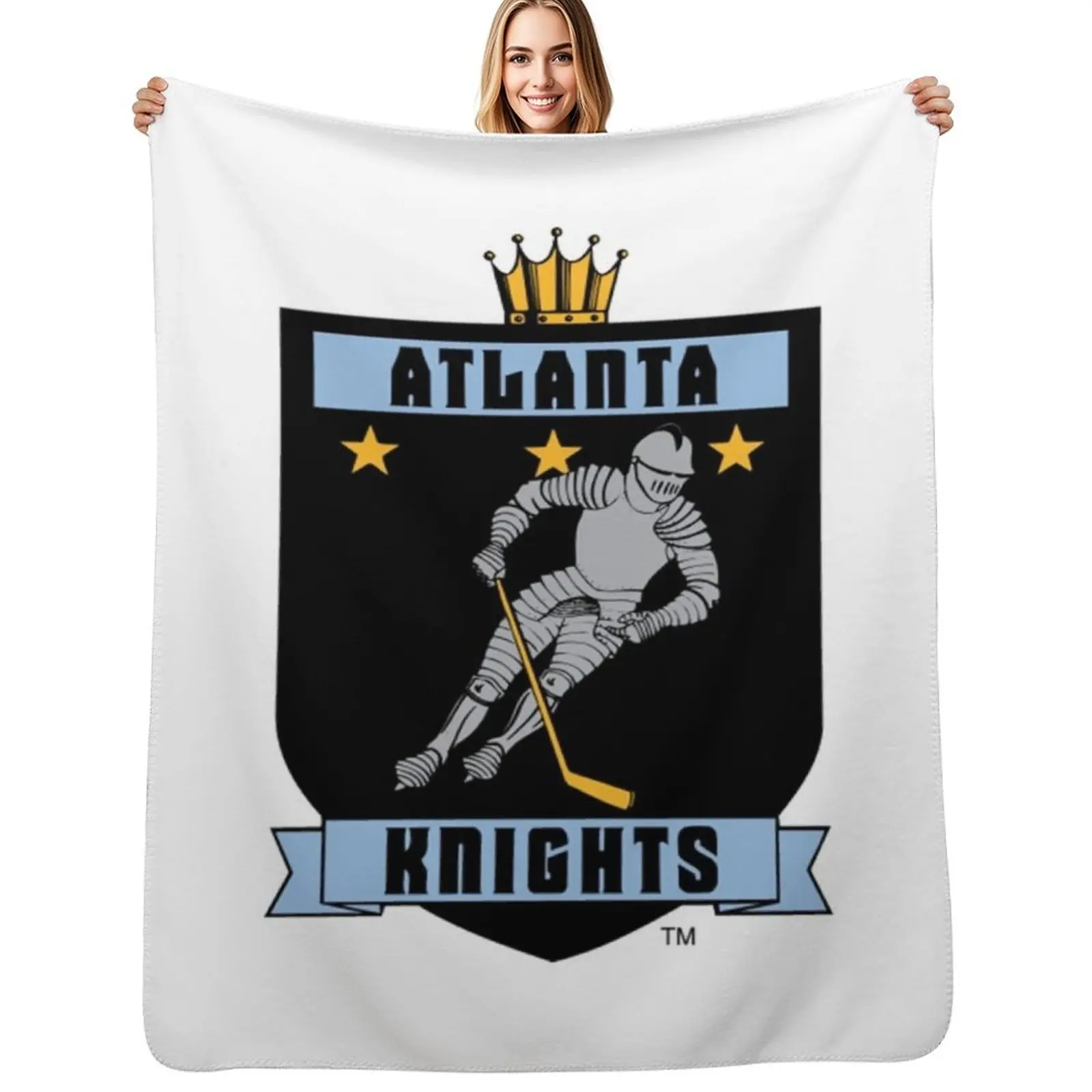 

Atlanta Knights T-ShirtAtlanta Knights T-Shirt_by HeyBeardMon_ Throw Blanket Blankets For Bed Furry Hairy Soft Blankets