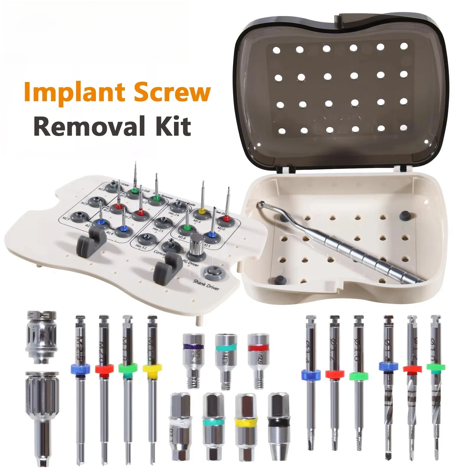 Broken Screw Remover for Dental Implant, Fractured Screw Extraction Kit, Save Cost Dental Repair Surgical Tool
