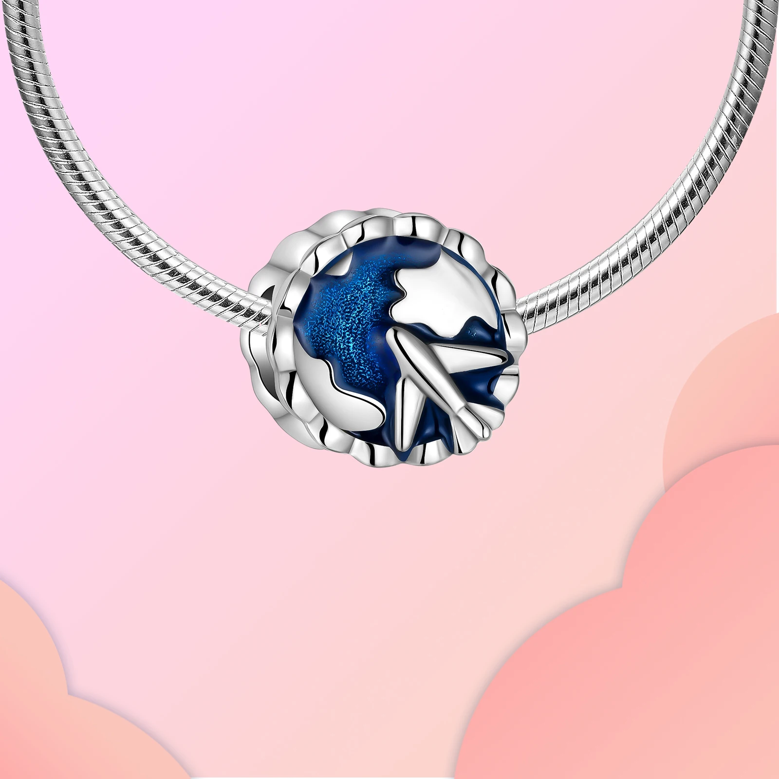 New 925 Sterling Silver Charm Fit Original  Charm Airplane Love Firefly Bracelet Necklace Trinket DIY Women Jewelry Gift