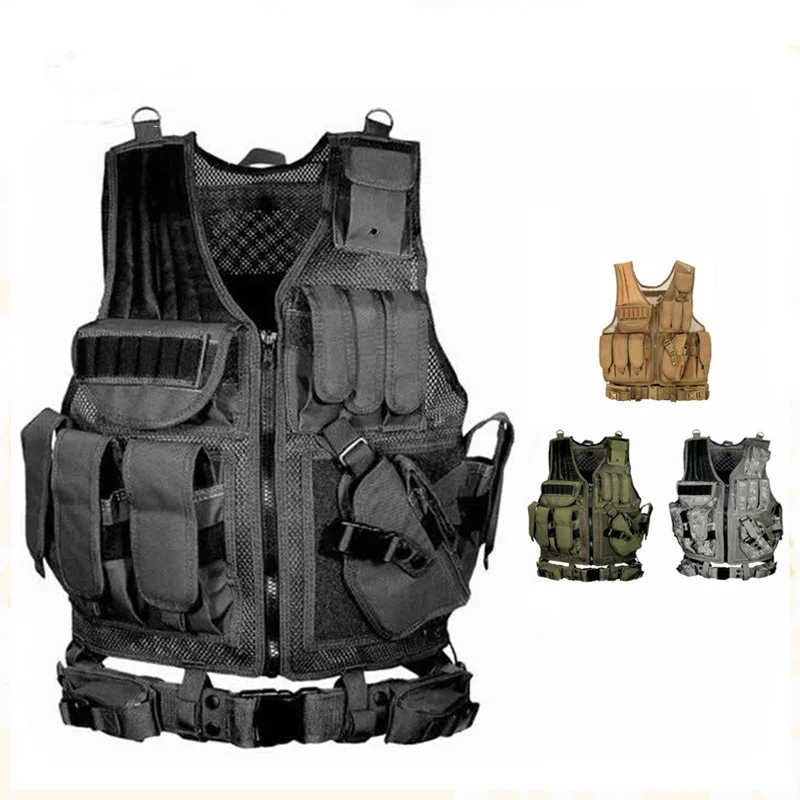 Polowanie ubrania zabezpieczające Swat kamizelka taktyczna Swat kurtka Chest Rig multi-pocket SWAT armia CS kamizelka myśliwska akcesoria kempingowe