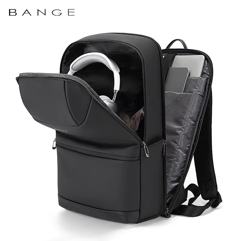 Bange Men's Backpack Men Business Travel Backpack Women School Expandable USB Bag Large Capacity 15.6 Laptop Waterproof Fashion