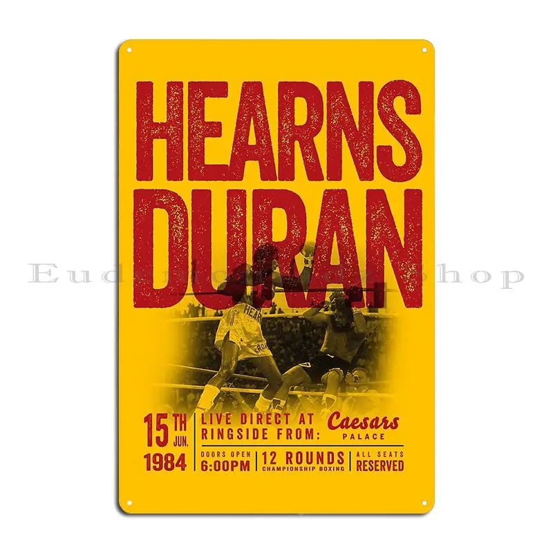 Hearns Vs Duran Boxing Teemonsters Metal Signs Cinema Custom Mural Wall Custom Tin Sign Poster