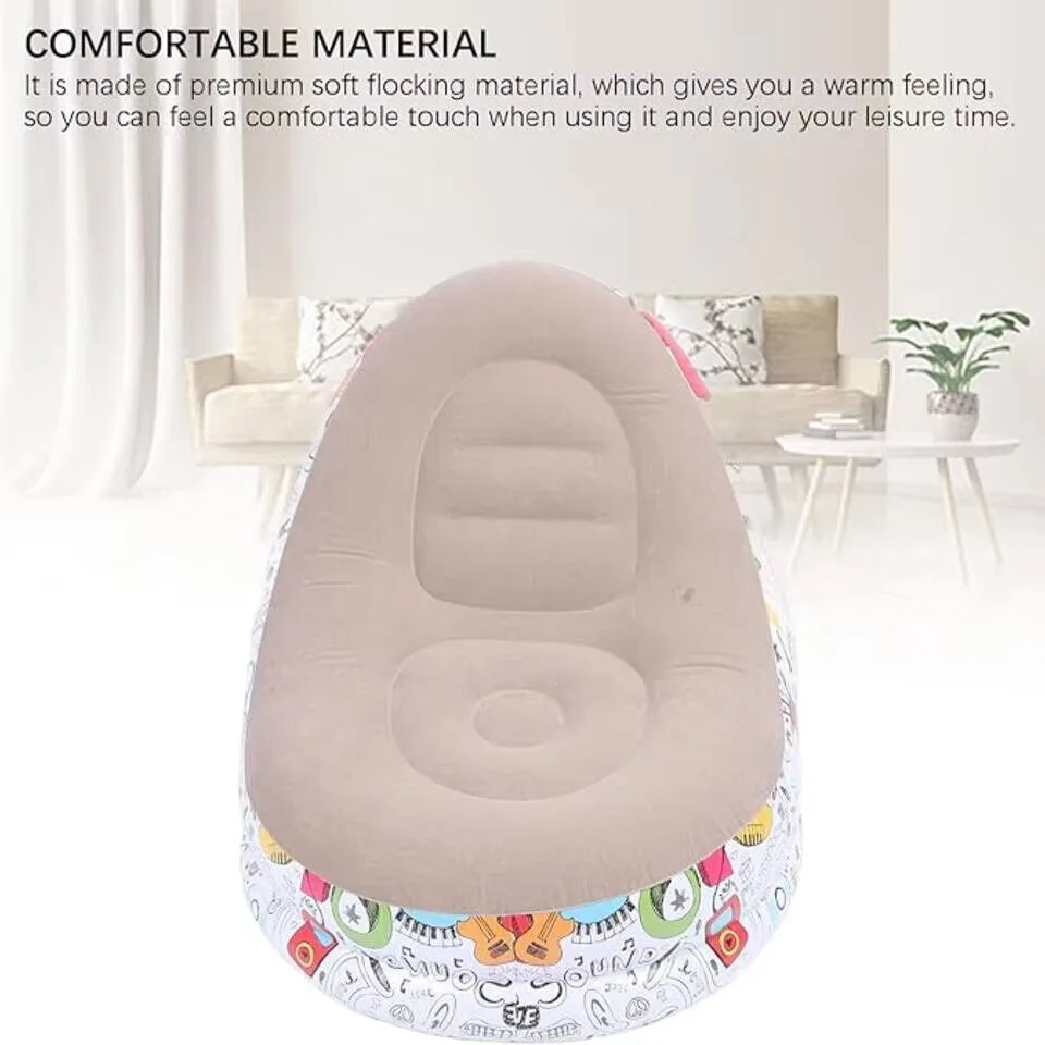 Modern Eco-flocked PVC Inflatable Sofa Custom Factory-designed Adult Reclining Camp Lounger Foldable Air Sectional Living Room view 6