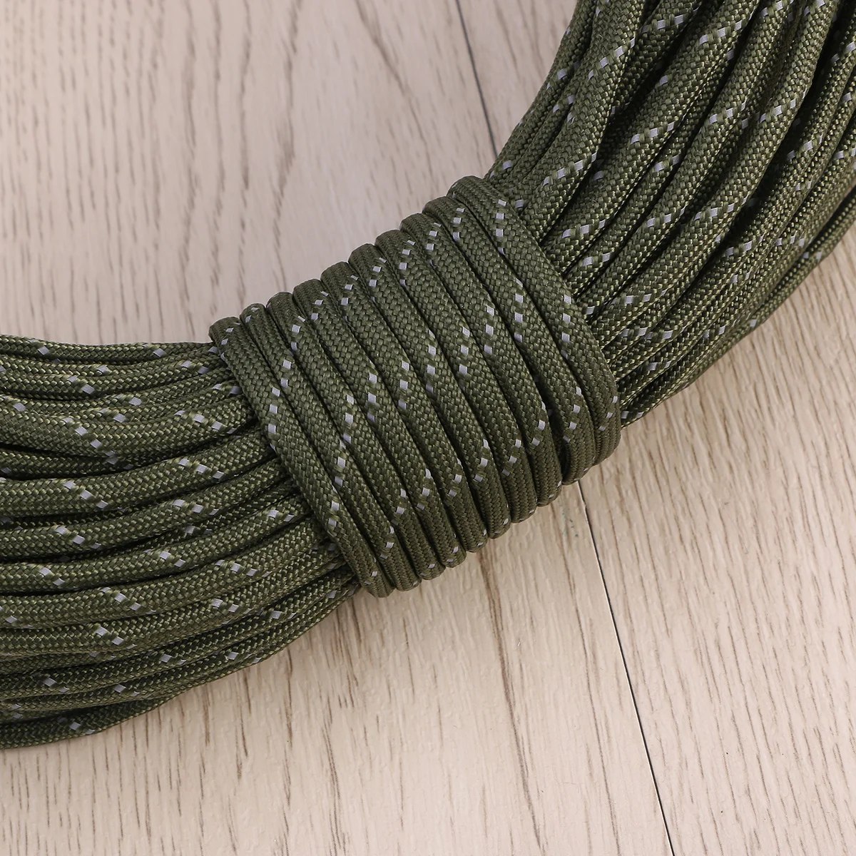 

1 Bundle Fixed Reflective Tent Rope Army Green Durable Outdoor Camping Hiking Backpacking Shelter Shade Reflective Gear