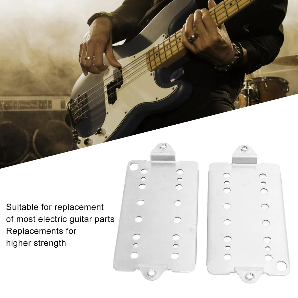 2Pcs Cupronickel Guitar Pickup Baseplate​ ​Easy to Install​ ​Robust Construction​ ​Pickup Baseplate Replacement​