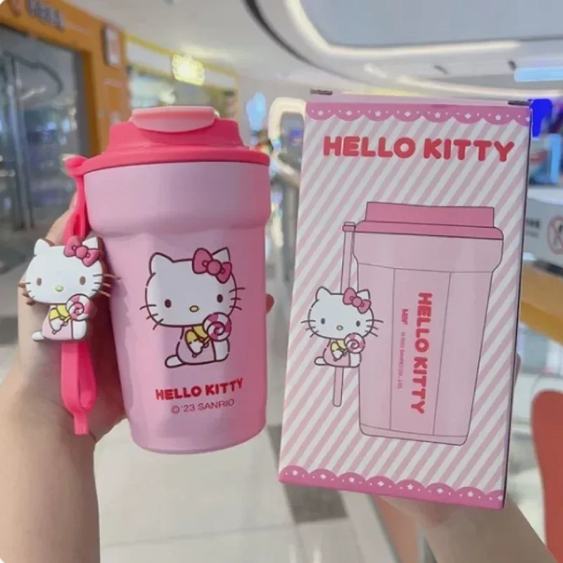 Sanrio Cinnamoroll Pochacco Kawaii Ins Sweet Coffee Cup Cute Cartoon Hello Kitty Kuromi  Portable Water Cup Gifts for Kids