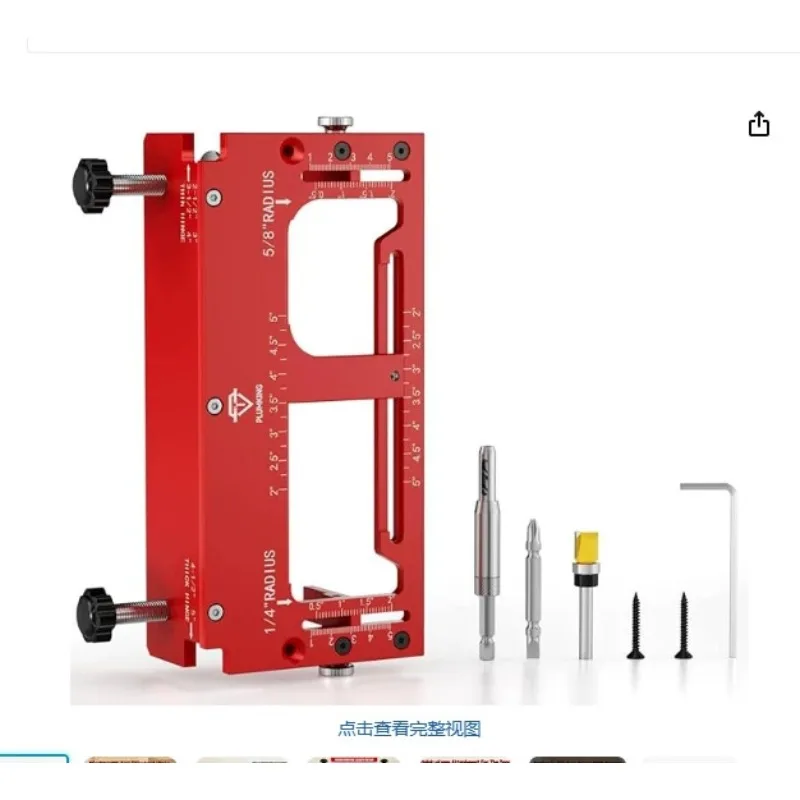 Door Hinge Jig Aluminum Alloy Door Lock Hole Positioner Mortising Template Kit for Woodworking DIY Furniture Installation
