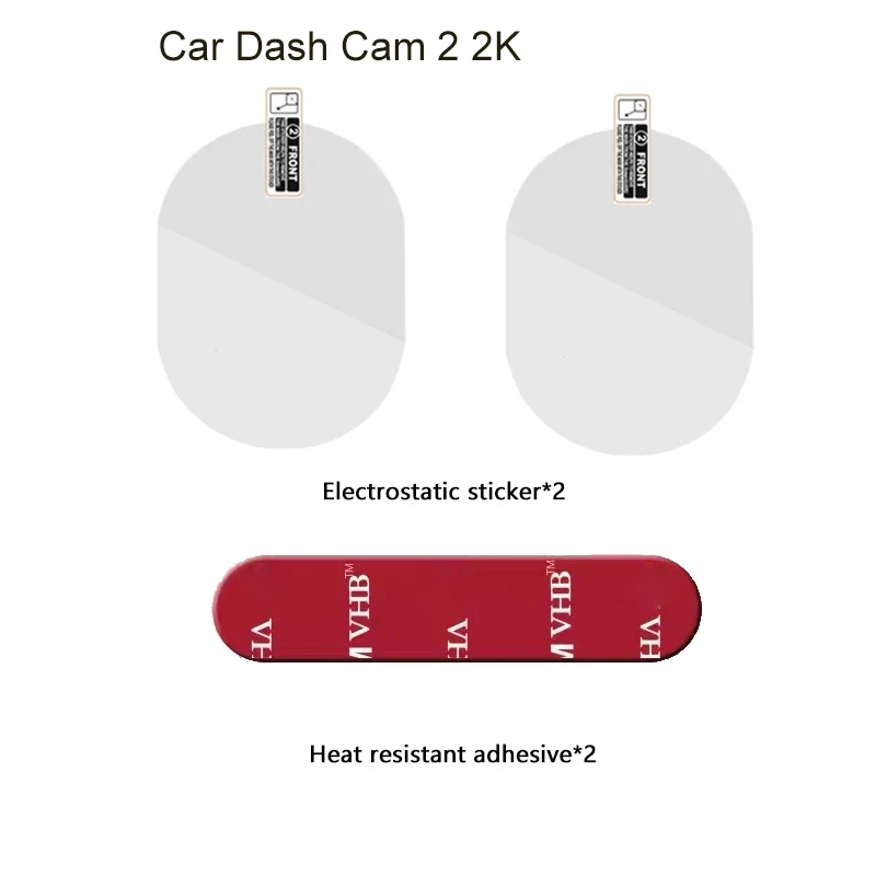 For Xiaomi Car Dash Cam 2 2K Film and Static Stickers Suitable for Xiaomi 2 2K Accessory Set Static Sticker Glue