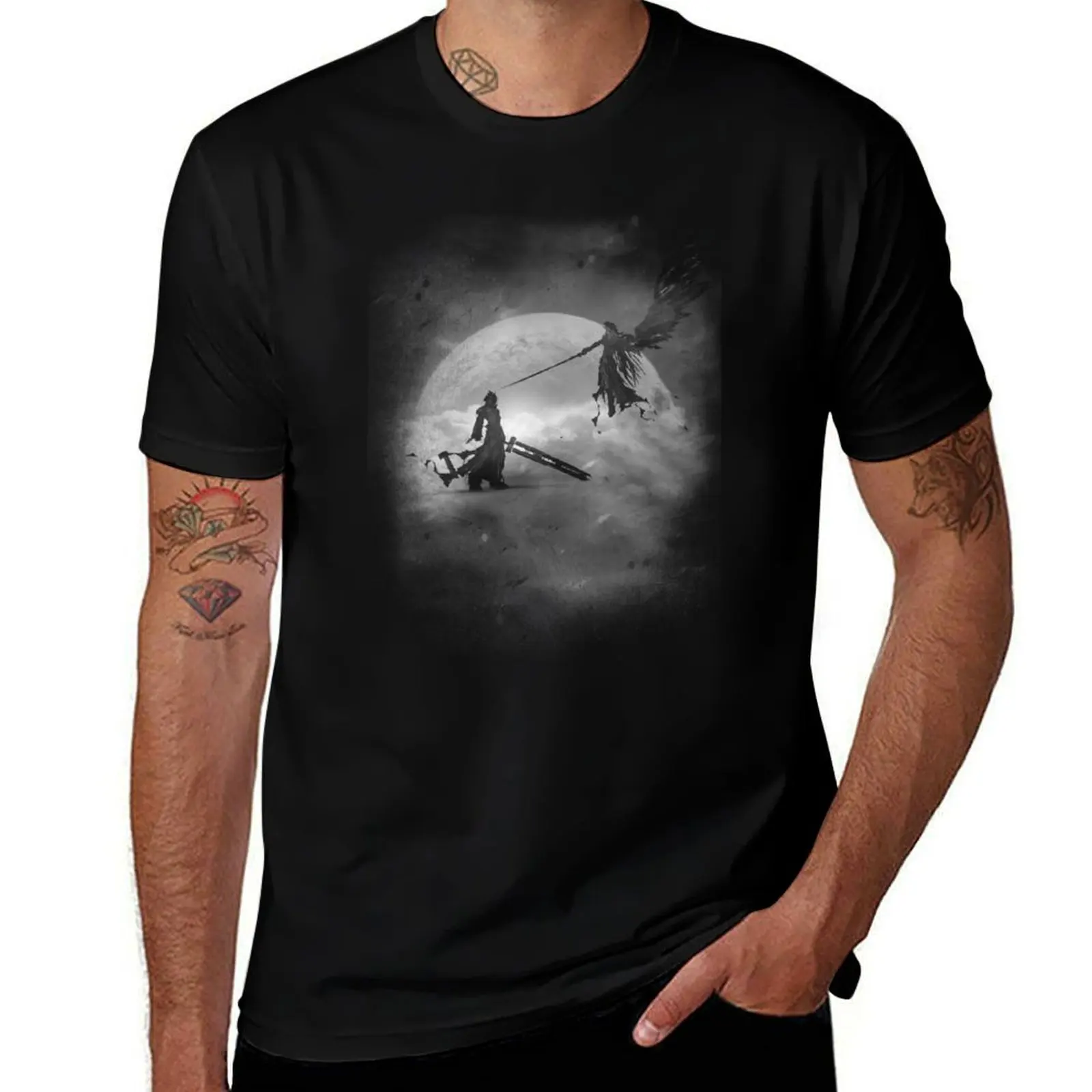 Sephiroth vs Cloud Strife FF9 T-Shirt Basic Comfort Fit for Men T-Shirt