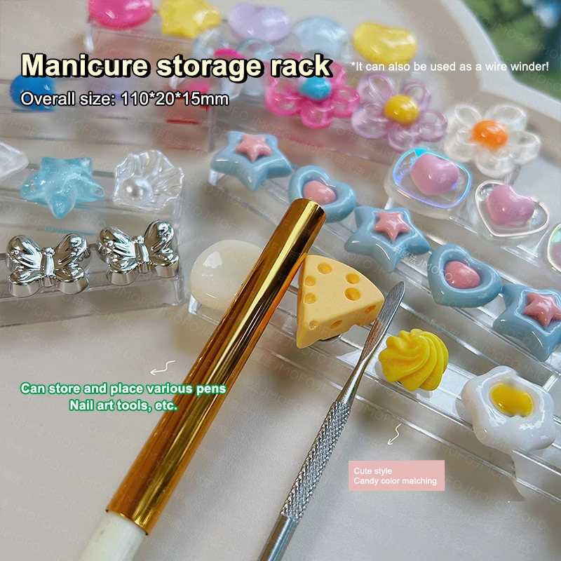 Porte-brosse à ongles de dessin animé, support pour stylos de Salon, accessoires pour outils de manucure, porte-brosse pour Nail Art, rangement