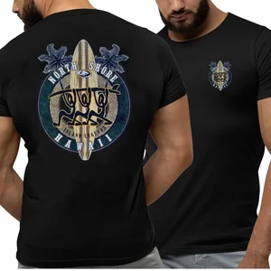 Hawaiian Traditions North Hawaii Men's Surf Women's White 100% Cotton Comfortable T-shirt-sket 12 Main Sales Surf Shirt - №7