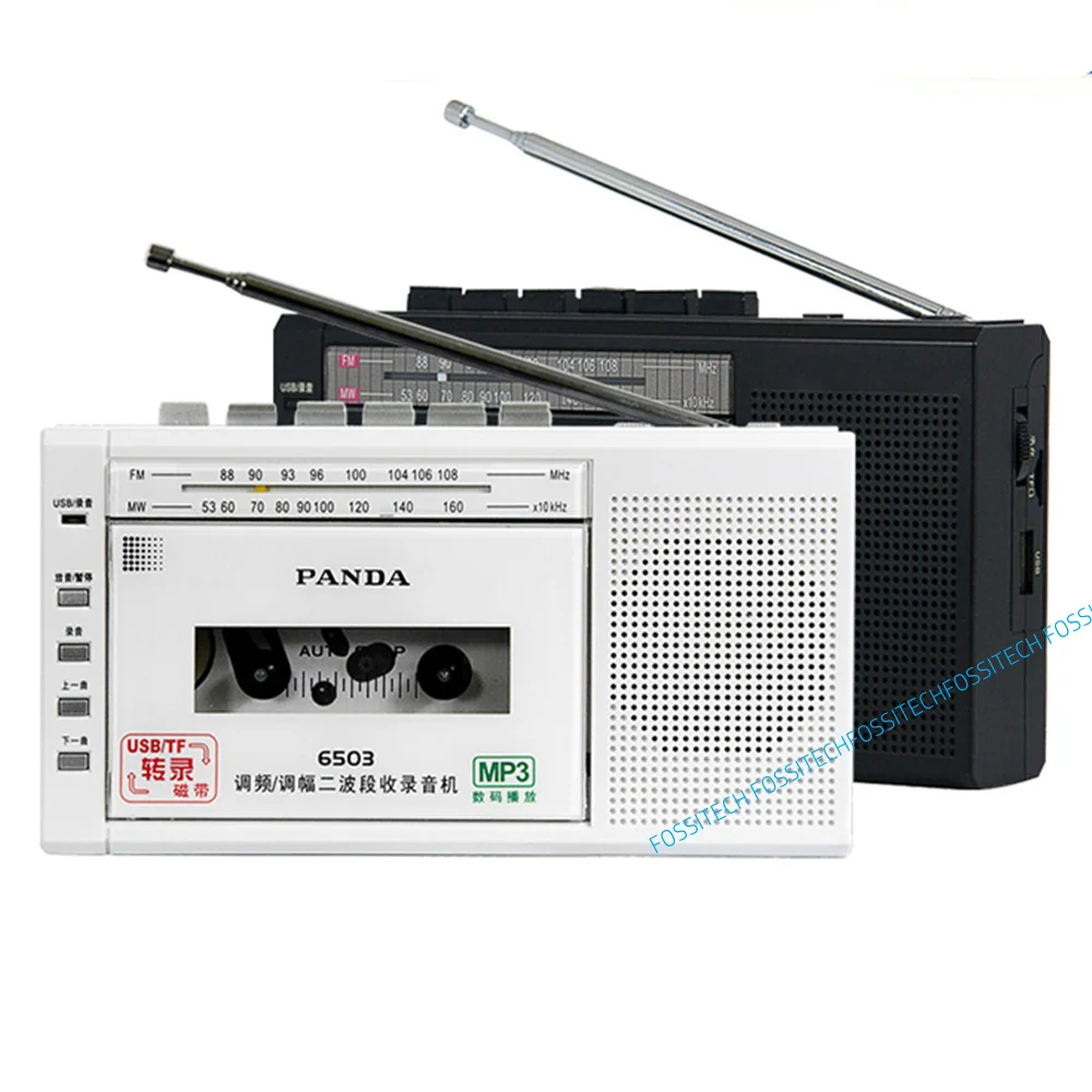 Imagem -06 - Panda 6503 Gravador de Transferência de Fita Cassete para Mp3 Embutido Microfone Gravação Suporte Usb Disco tf Cartão Play Rec fm mw Rádio
