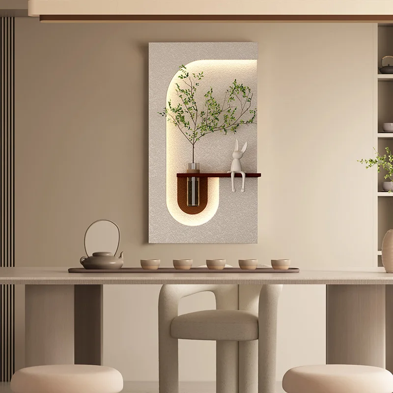 Entrance Decoration LED Wall Lamp Green Plant Corridor Hallway Modern Hanging Painting High-end Living Room Create Mural Light