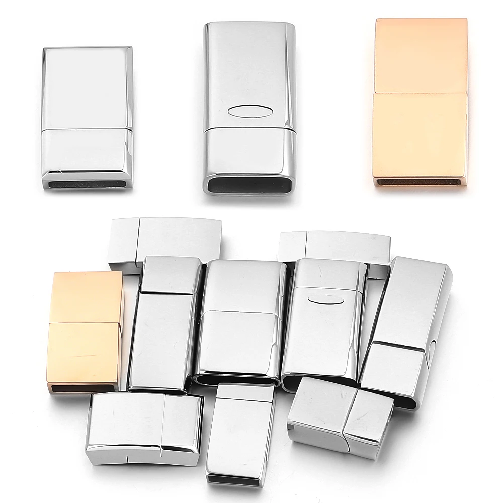 

1Pc Stainless Steel Strong Magnetic Clasps High Quality Magnet Buckle DIY Accessories Leather Bracelet Jewelry Making Supplies