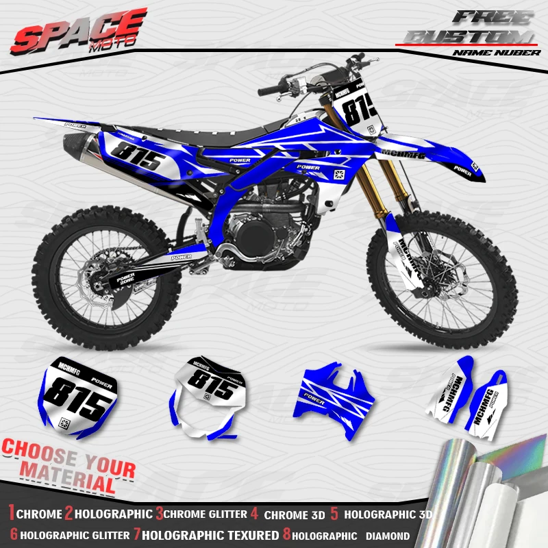 SPACE MOTO Custom Motorcycle Graphics Background Decals Stickers For YAMAHA 19-23 YZF250 18-22YZF450 19-22 WRF450 20-23 WRF250