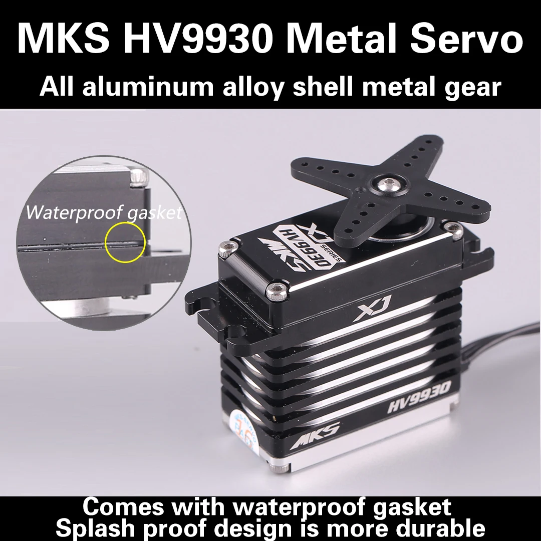 MKS HV9930 Metal Gear Servo for Aircraft Hollow Cup Digital Model Airplane Competition Grade 43KG Servo