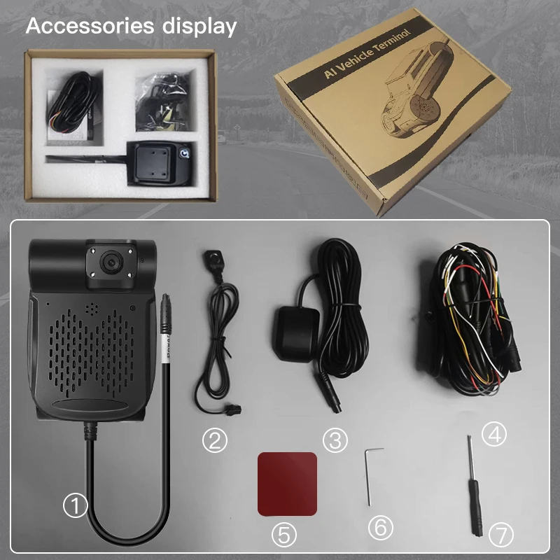 מצלמת רכב HN-8901 בסיטונאות מהמפעל 1080P עם GPS ADAS DSM מצלמת רכב תיבת שחורה עם עדשה כפולה לרכבים, אוטובוסים ומשאיות