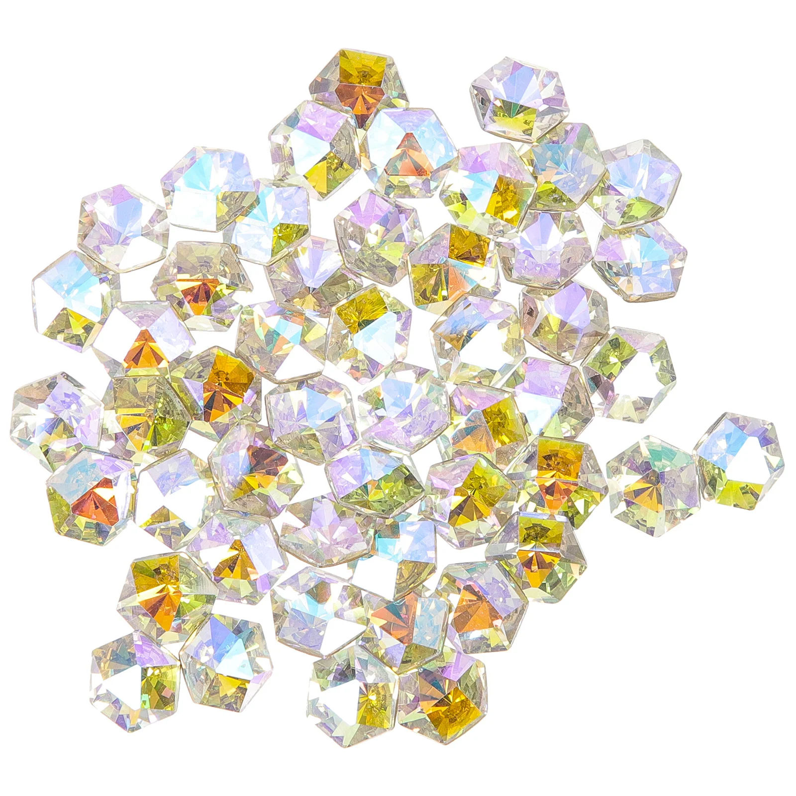 50 Stücke Hexagon Nagel Strass Kleine Kreative Nagel Edelsteine für Frauen Nägel Party Geburtstag Maniküre Liefert Maniküre Liefert