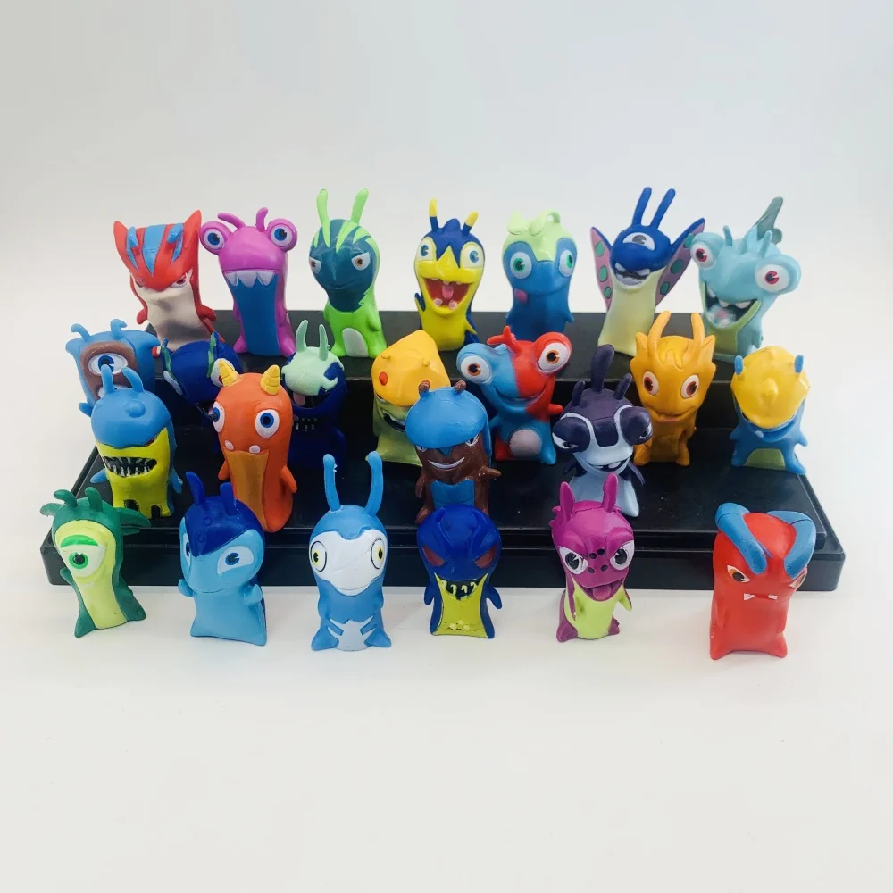 6-24 pçs slugterra figuras de ação pvc besta mágica monstro slugs figura modelo coleção brinquedos presente para criança adulto